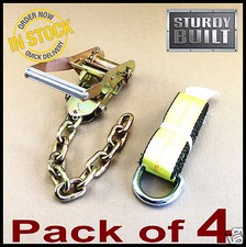GRIPON 16pc Chain Ratchet & 8' Lasso straps Tow Truck Auto Car Hauler Tie Down picture