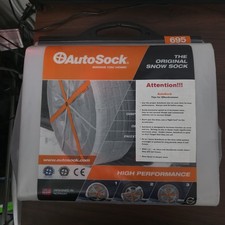 AutoSock 695 Winter Tire Traction Aid Snow Sock, Pair - New picture