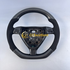 For 2006-2009 Porsche Cayman S 987 Carbon Fiber Steering Wheel Alcantara Sides picture
