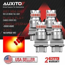 4x AUXITO 3157 3156 Canbus Red LED Brake Tail Stop Signal Light Bulb Error Free picture