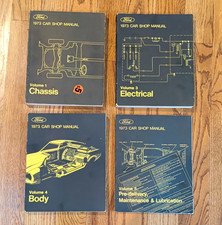 1973 Ford Car Shop Manual Vol 1 3 4 5 Chassis Electrical Body OEM Repair picture
