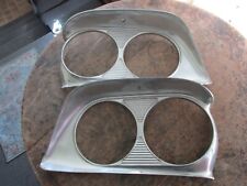 PAIR OF ORIGINAL HEADLIGHT BEZEL TRIM MOLDINGS FOR 1959 FORD CAR picture