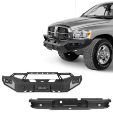 Front + Rear Bumper Reinforcement w/ Light for 06 07 08 09 Dodge Ram 2500 3500 picture