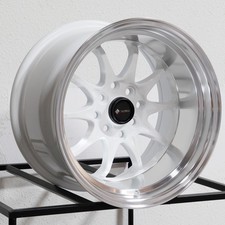One 15x9 Vors TR3 4x100/4x114.3 0 White Wheel Rim 73.1 picture