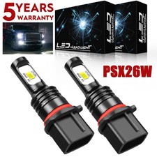 2x 12278 PSX26W LED Fog Light Bulbs 6000K White For GMC Yukon 2015-2019 Yukon XL picture