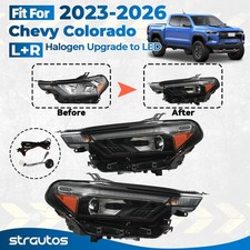 Halogen Upgrade to LED For 2023-2026 Chevy Colorado Headlights Pair Left+Right picture