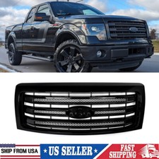 New Tuxedo Black Front Bumper Grille For 2009-2014 Ford F150 F-150 King Ranch picture
