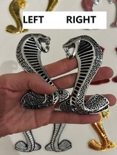 Metal Cobra Snake Dash Shelby  Fender Grille Emblems badge Ford Mustang 3.75 in picture