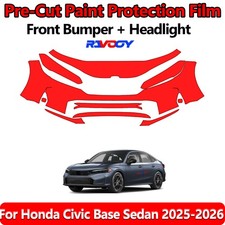 8.5Mil PreCut Front Bumper PPF Kit Film For Honda Civic Base Sedan 2025-2026 picture