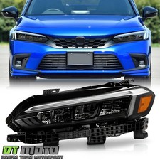 For 2022-2025 Honda Civic Black Trim Full LED Headlight Headlamp Driver Side picture