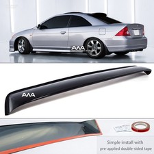 For 01-05 Honda Civic Coupe Rear Window Roof Vent Visor Spoiler Wing Acrylic picture