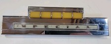 Used OEM GM Chrome Dashboard Emblem 1940 Buick Special Chrome Radio Block Off  picture