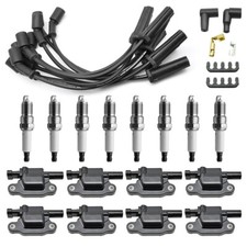 8 sets Performance KIT 41-962 Spark Plugs Ignition Coils Wire Set For Chevy picture