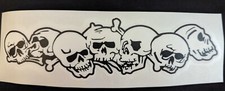 SKULLS BLACK WINDDOW DECAL  picture