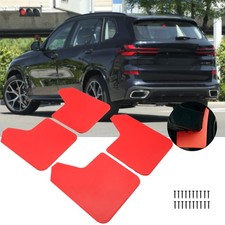 4X Red Mud Flaps Splash Guards Mudguard Mudflaps Flexible For BMW X1 X3 X4 X5 X6 picture
