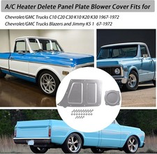 A/C Delete Panel Plate Blower Cover Fits 1967-72 Chevrolet/GMC Trucks w/Bolt Nut picture