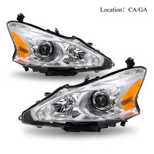 For 2013 2014 2015 Nissan Altima Sedan 4Dr Halogen Headlights Assembly Lamps L+R picture