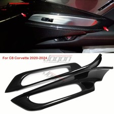Real Carbon Armrest Door Handle Panels Cover For Corvette C8 Z06 Z51 Coupe 20-25 picture