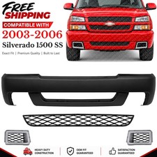Front Bumper Cover Primed & Grille Assembly Kit For 2003-2006 Silverado 1500 SS picture