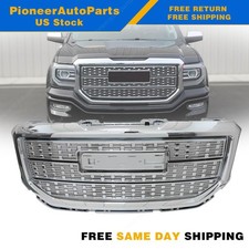Chromed Grille For 2016-2018 GMC Sierra 1500 Base SLE Front Bumper Upper Grill picture