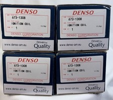 Set of 4 New DENSO 673-1308 Direct Ignition Coils OEM Toyota Lexus Scion 90919-0 picture