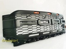 Front Grille W/Letter & LED For Ford F150 2021 2022 2023 Grill Raptor Style Mesh picture