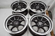 Kudo Racing Faze 16x7 4x100 4x114.3 Black with Polish Lip Wheels Rims Cooper (4) picture
