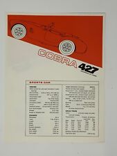 NEW Original  Shelby Cobra 427 Brochure, Sports Car And Competition picture