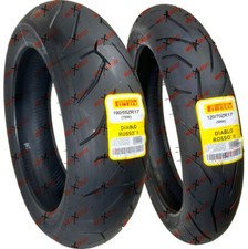 Pirelli Diablo Rosso II 120/70ZR17 190/55ZR17 2 Motorcycle Tire Set Front Rear picture