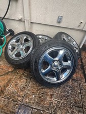 245 45 17 new tires (4) set with used mitsubishi 3000GT VR4 wheels picture