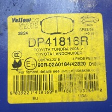 EBC DP41816R Yellowstuff Rear Brake Pads for Toyota Tundra/Sequoia/Land Cruiser picture