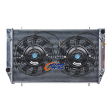 3 ROW Aluminum Radiator+Fans for 1982-1996 Jaguar XJS L6 Engine 3.6L 4.0L AT picture