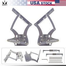 Billet Hood Hinge Kit Pair Left and Right Side For Ford Mustang 1967-1969 Silver picture
