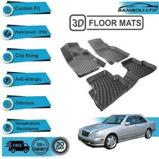 3D Molded Interior Car Floor Mat for Mercedes E Class w210 1998-2003(Black) picture