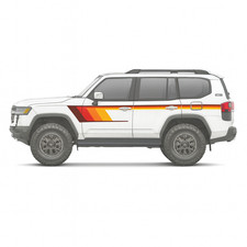 Vintage Retro Stripe Decals for Toyota Land Cruiser 2024–2026 – Both Sides Kit picture