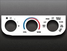 1997-2002 Ford Truck F-150 F-250 Expedition White Heater Control Overlay HVAC picture