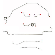 Fits 1971-1973 Chevy Nova Complete Brake Lines Power Front Disc CBK0411SS picture