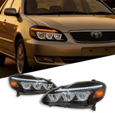 Full LED Headlights For 2003-2008 Toyota Corolla CE LE Dynamic Turn Signal DRL picture