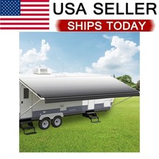 12-20' RV Awning Fabric Vinyl Replacement Heavy Duty for Camper Trailer 8' Gkbkf picture