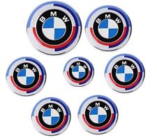 7PCS 50th Anniversary For BMW  Emblem Centre Caps Badges Set 82mm 74mm 68mm 45mm picture