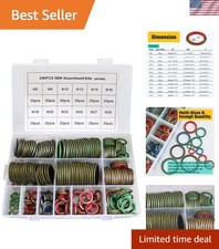 240pcs NBR Metal Bonded Sealing Washer Assortment Kit 12 Sizes for Hydraulic Oil picture