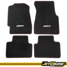 Fits 92-95 Honda Civic 2/3/4 Door EG Logo Front Rear Black Nylon Floor Mats 4PCS picture