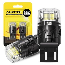 2X 7443 White 7440 LED W21W Reverse Signal Turn Blinker Parking Bulbs Light 2X picture
