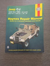 Jeep CJ Haynes Repair Manual 1949 Thru 1986 All Models 50020 Inline 4 & 6 V6 V8 picture