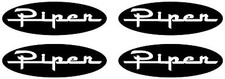 4 Vintage Piper Oval Decals 5
