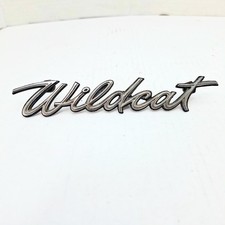 1963-64 Buick Wildcat Front Fender Script Emblem Badge Chrome Original OEM  picture