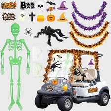 Halloween Golf Cart Decorations Kit, Skeleton Halloween Car Decor picture