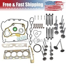 Head Gasket & Intake Exhaust Valves & Bolts Set for Chevy Equinox 2.4L 2010-2013 picture