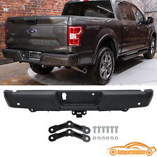 Black Rear Bumper Assembly For 2015-20 Ford F-150 w/Max Tow Hitch w/Sensor Holes picture