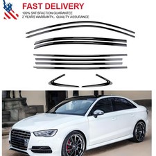  Black For  Audi A3 S3 Sedan 2015-2020 Car Window Trim Strip Cover Trim Stainles picture